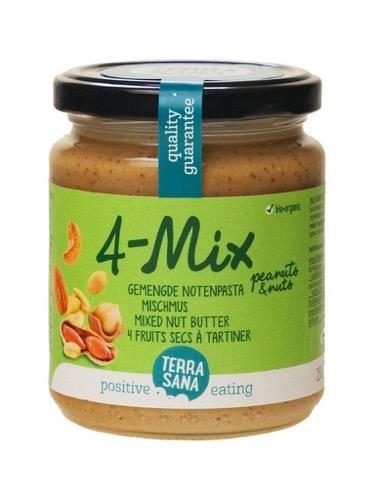 Terrasana 4 Mix gemengde notenpasta met pinda's 250g Broodbeleg Webshop