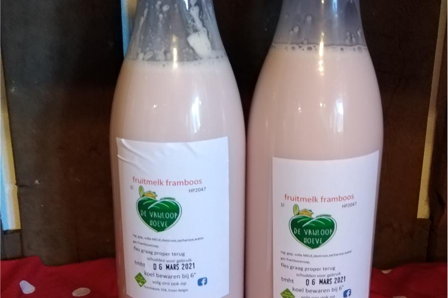 fruitmelk framboos 1 L Bewerkt Webshop