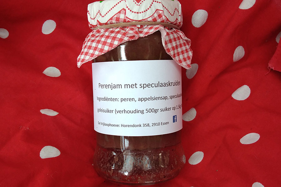 Peren confituur met speculaaskruiden Broodbeleg Webshop