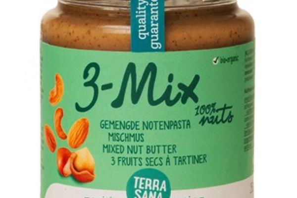 Terrasana 3 Mix gemengde notenpasta zonder pinda's bio 250g Broodbeleg Webshop