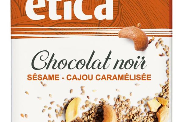 PURE CHOCOLADE SESAMZAADJES EN GEKARAMELISEERDE CASHEWNOTEN Chocolade Webshop