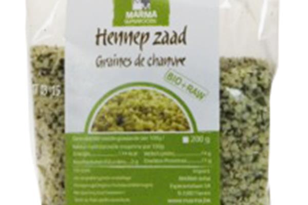 Hennepzaad gepeld bio & raw 200g Noten, pitten en gedroogde vruchten Webshop