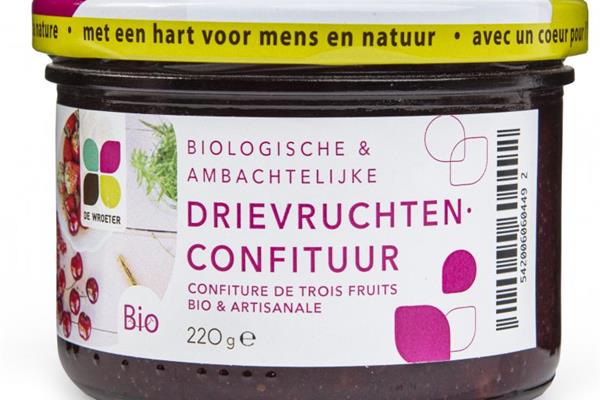 BIO Drievruchtenconfituur Broodbeleg Webshop