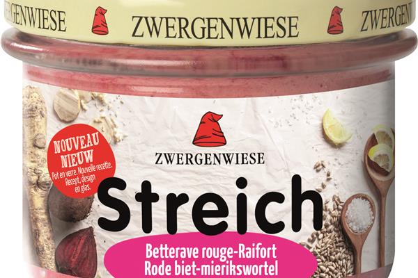 Zwergenwiese rode biet-mierikswortel spread bio 180g Spreads Webshop
